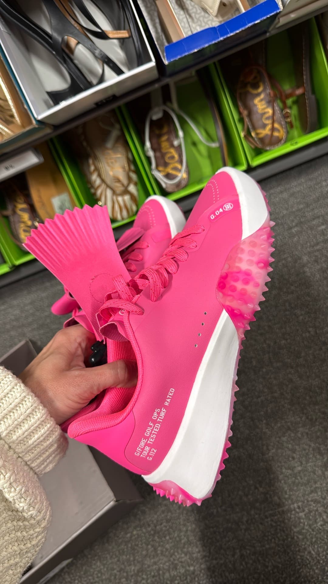 Vibrant Pink Golf Shoes