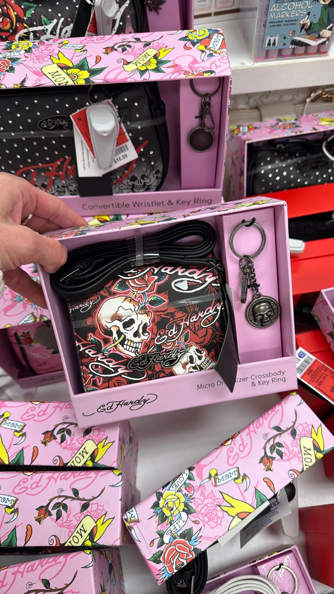Ed Hardy Convertible Wristlet & Key Ring
