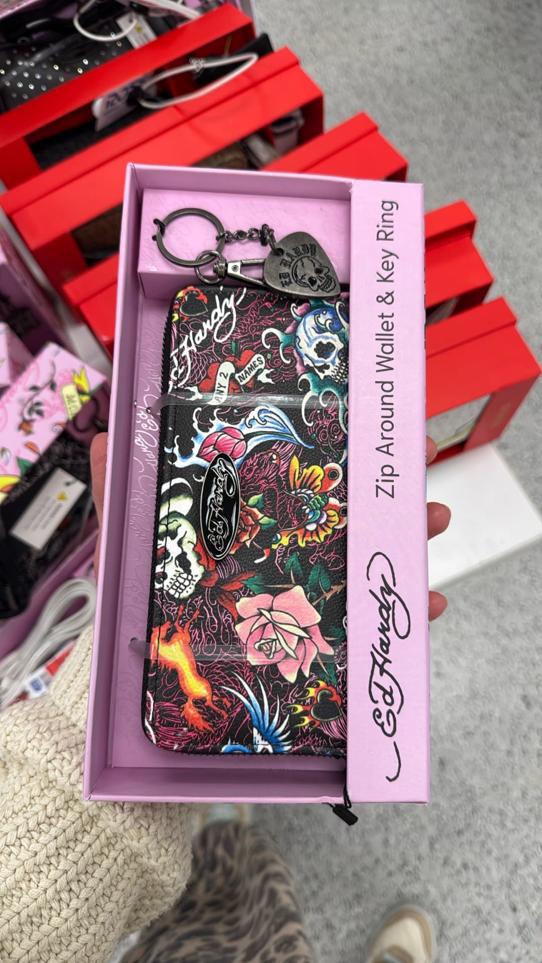 Ed Hardy Zip Around Wallet