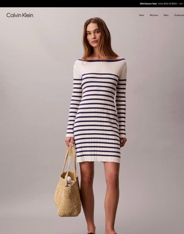Calvin Klein Striped Dress