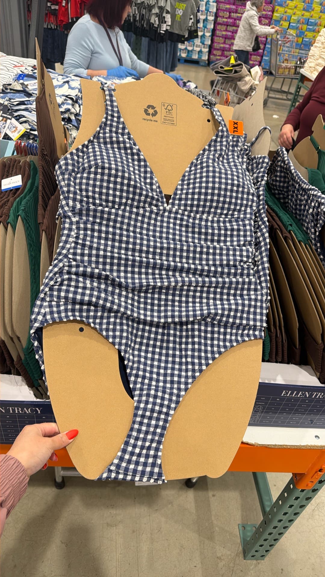 Checkered One-Piece Swimsuit