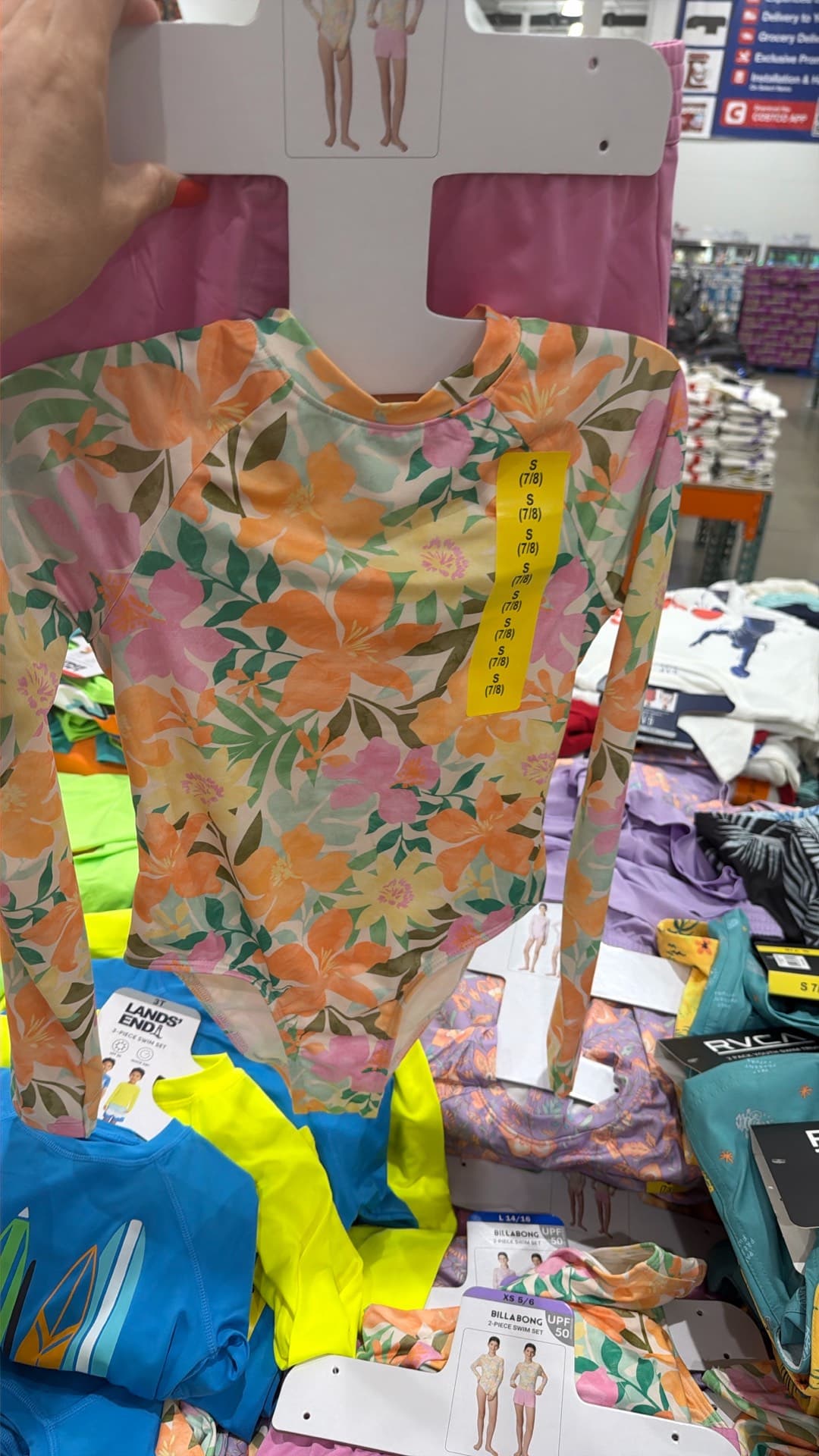Floral Long Sleeve Swimsuit