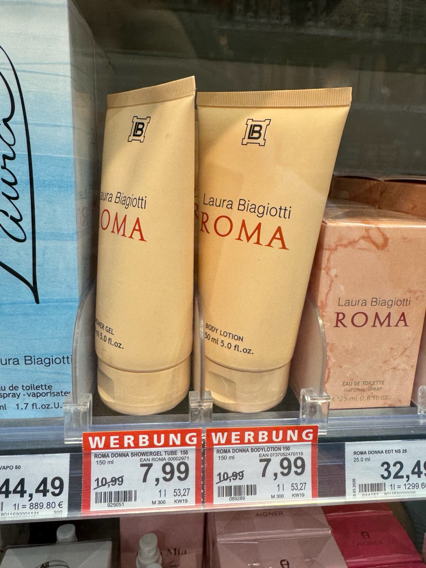Laura Biagiotti Roma Shower Gel and Body Lotion Set