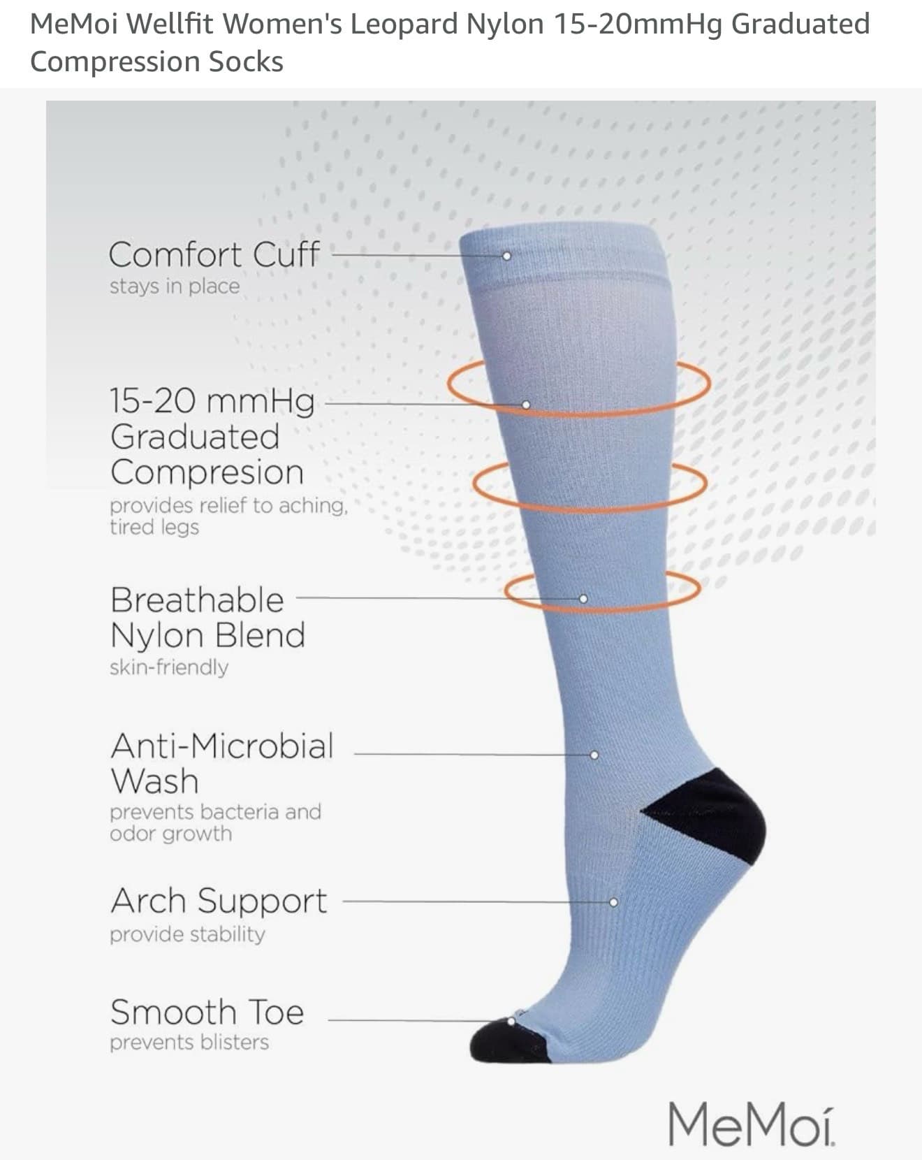 MeMoi Wellfit Women's Compression Socks
