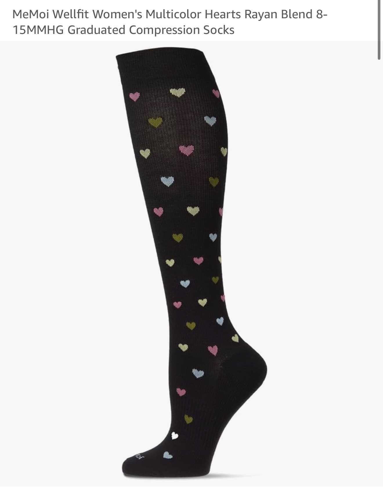 Colorful Heart Compression Socks