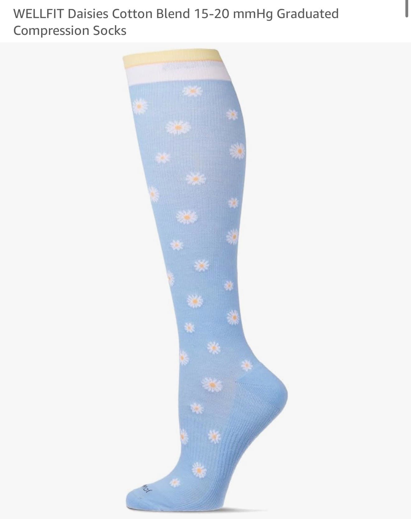 WELLFIT Daisies Compression Socks