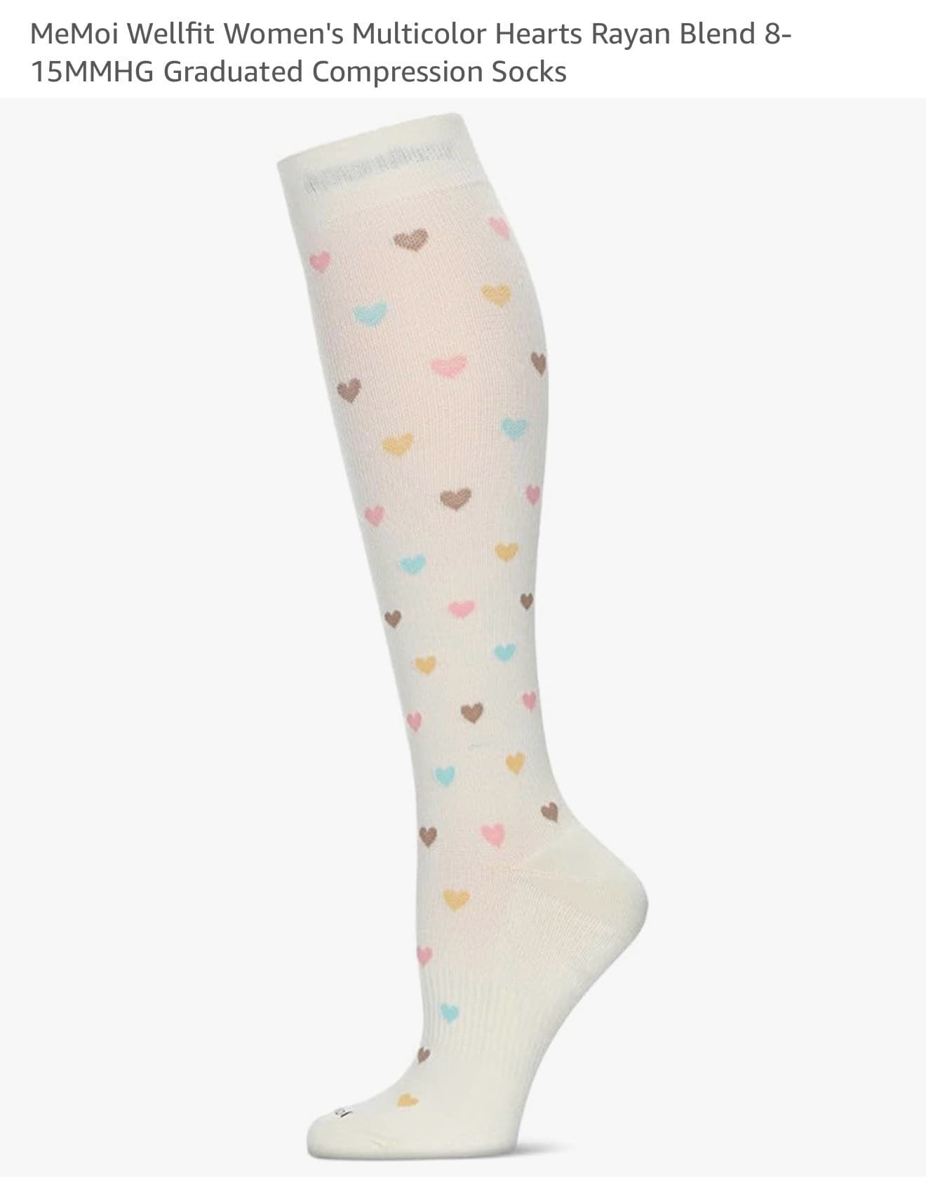 Colorful Heart Compression Socks