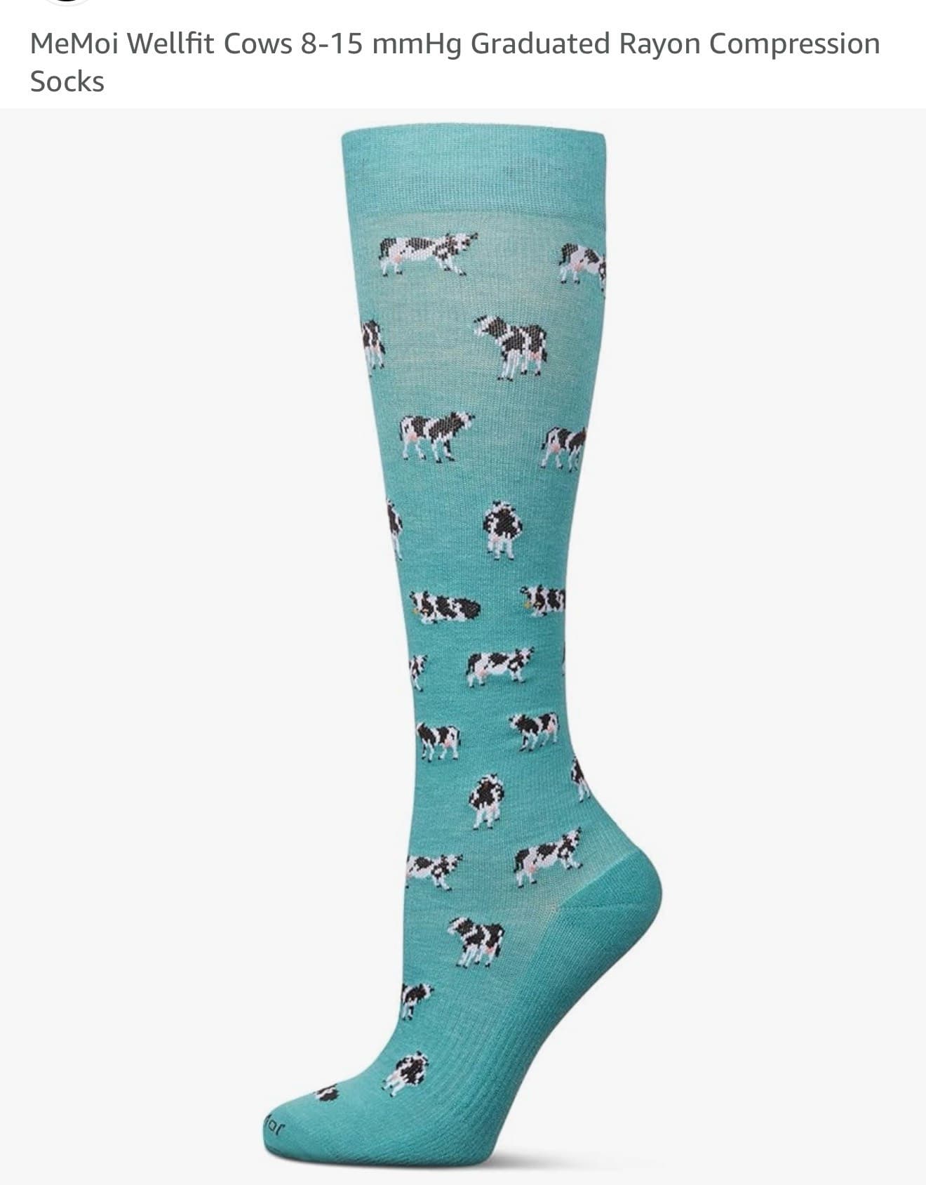 MeMoi Wellfit Cows Compression Socks