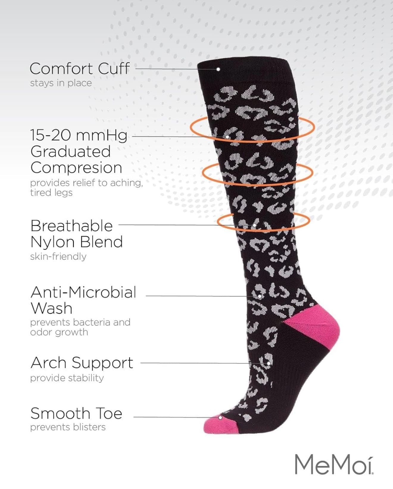 Leopard Print Knee-High Socks