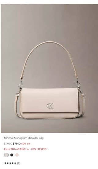Calvin Klein Minimal Monogram Shoulder Bag
