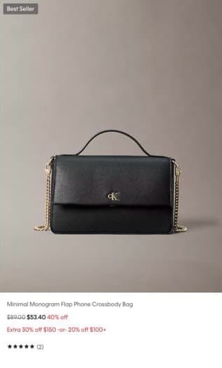 Minimal Monogram Flap Phone Crossbody Bag