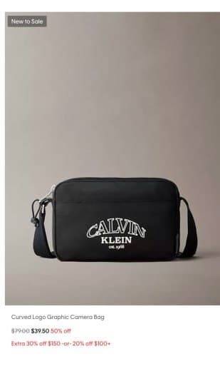 Calvin Klein Curved Logo Camera Bag