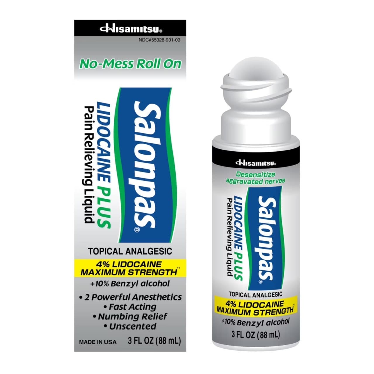 Salonpas Lidocaine Pain Relief Roll-On