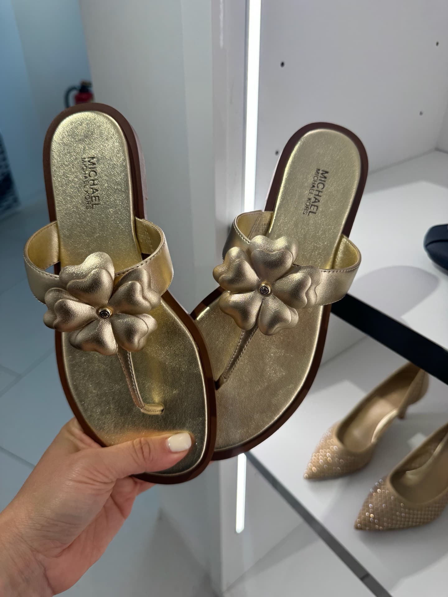 Elegant Golden Slippers