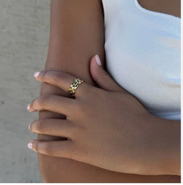 Gold Chain Ring