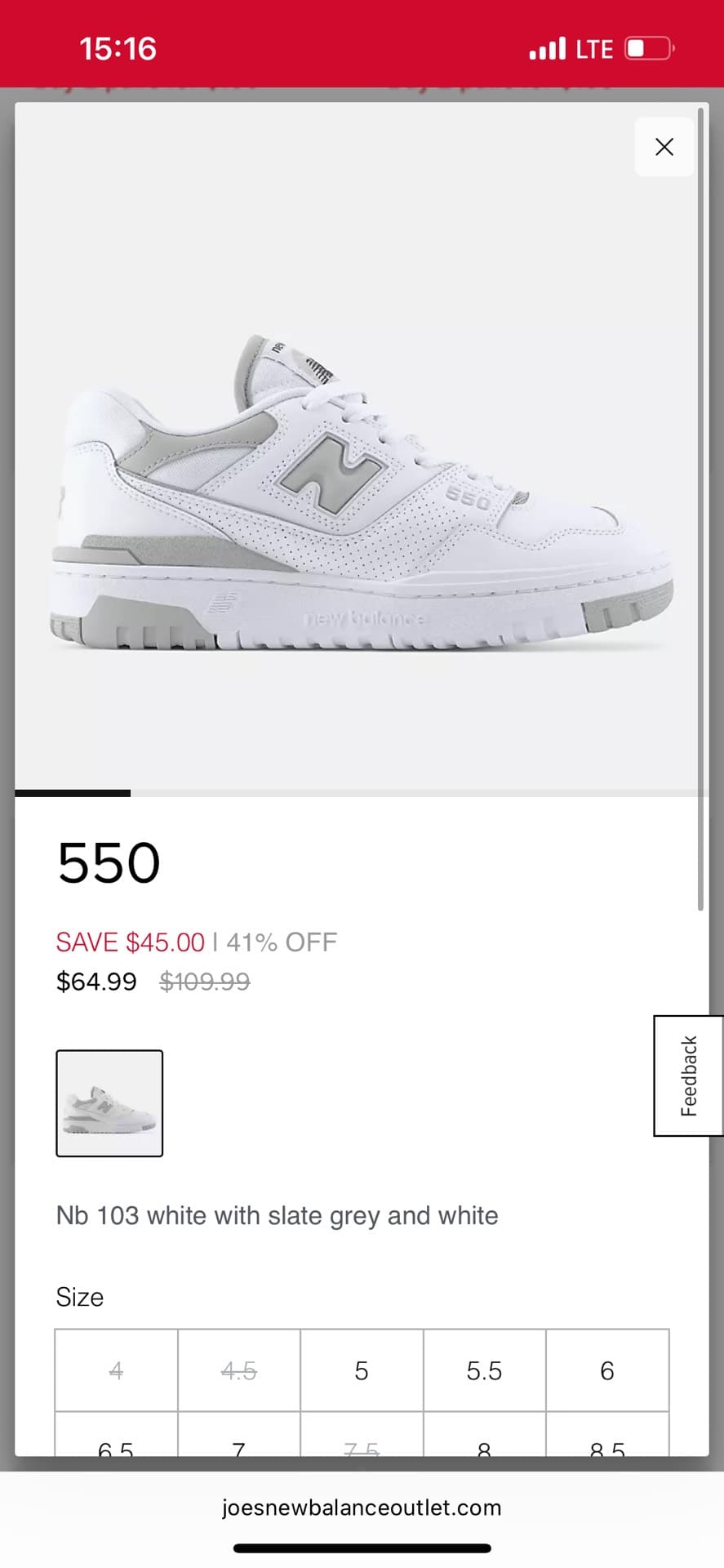 New Balance 550 Sneakers