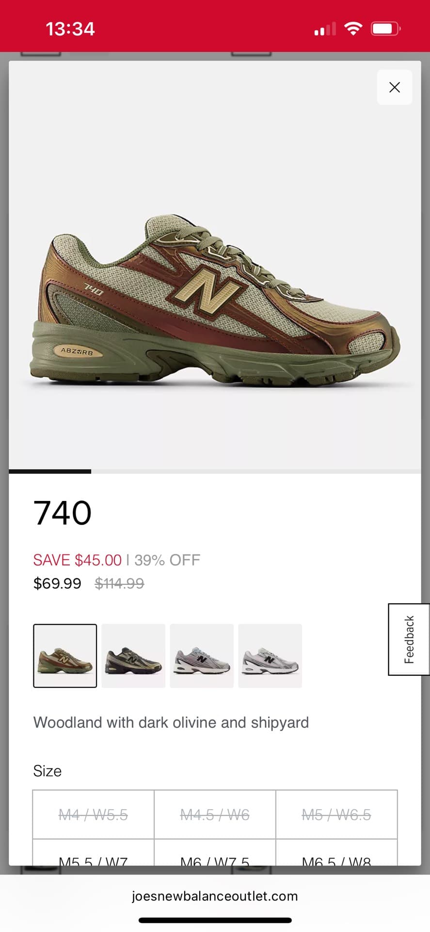 New Balance 740 Sneakers