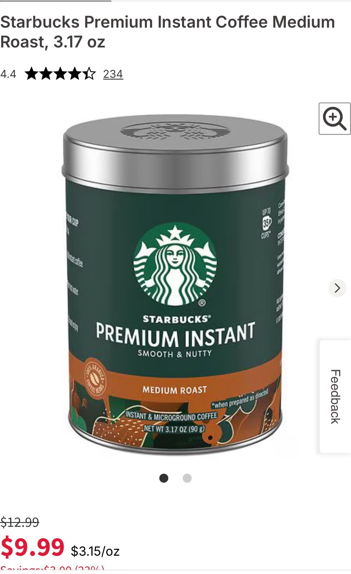 Starbucks Premium Instant Coffee