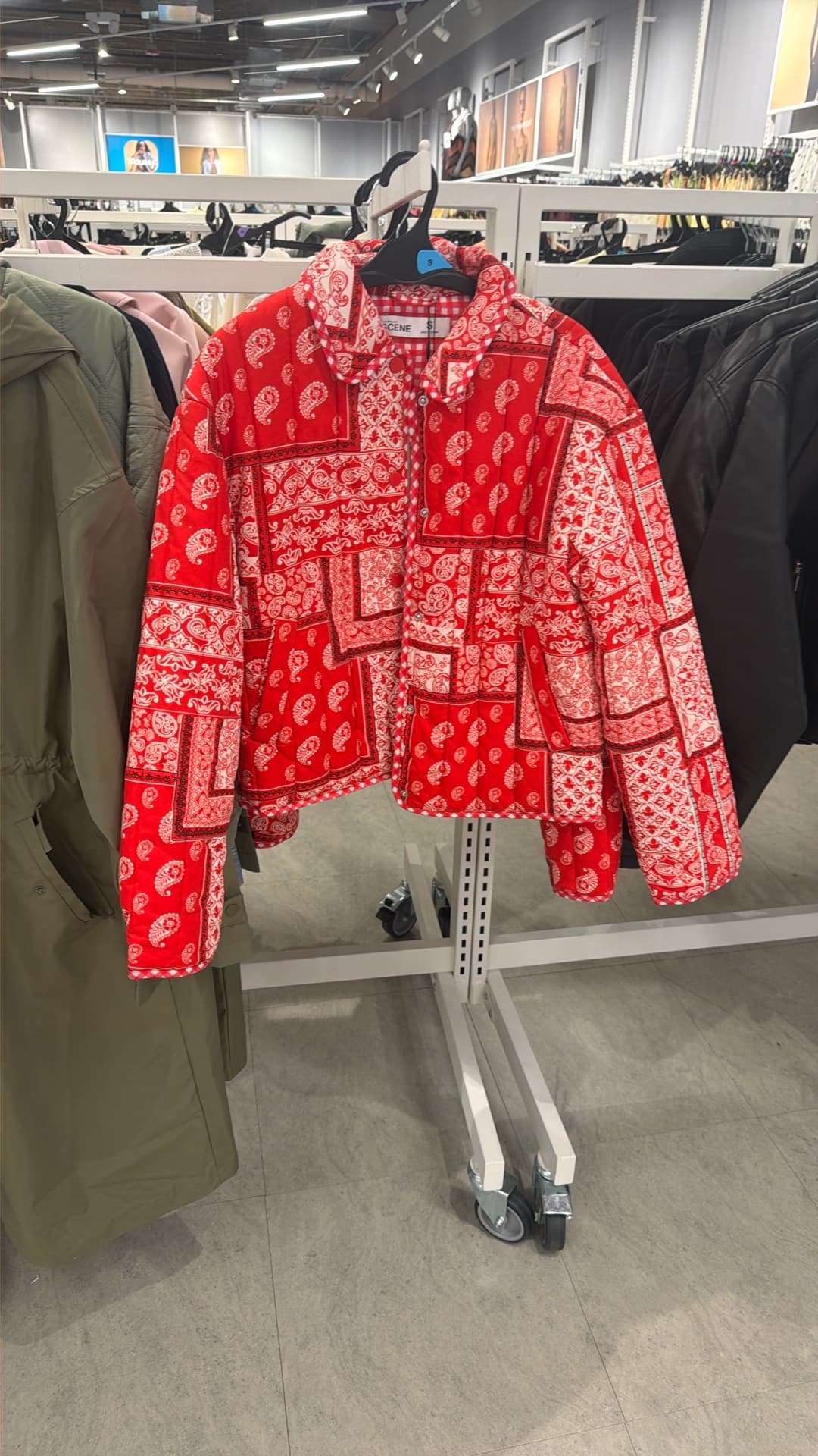 Trendy Red Patchwork Jacket