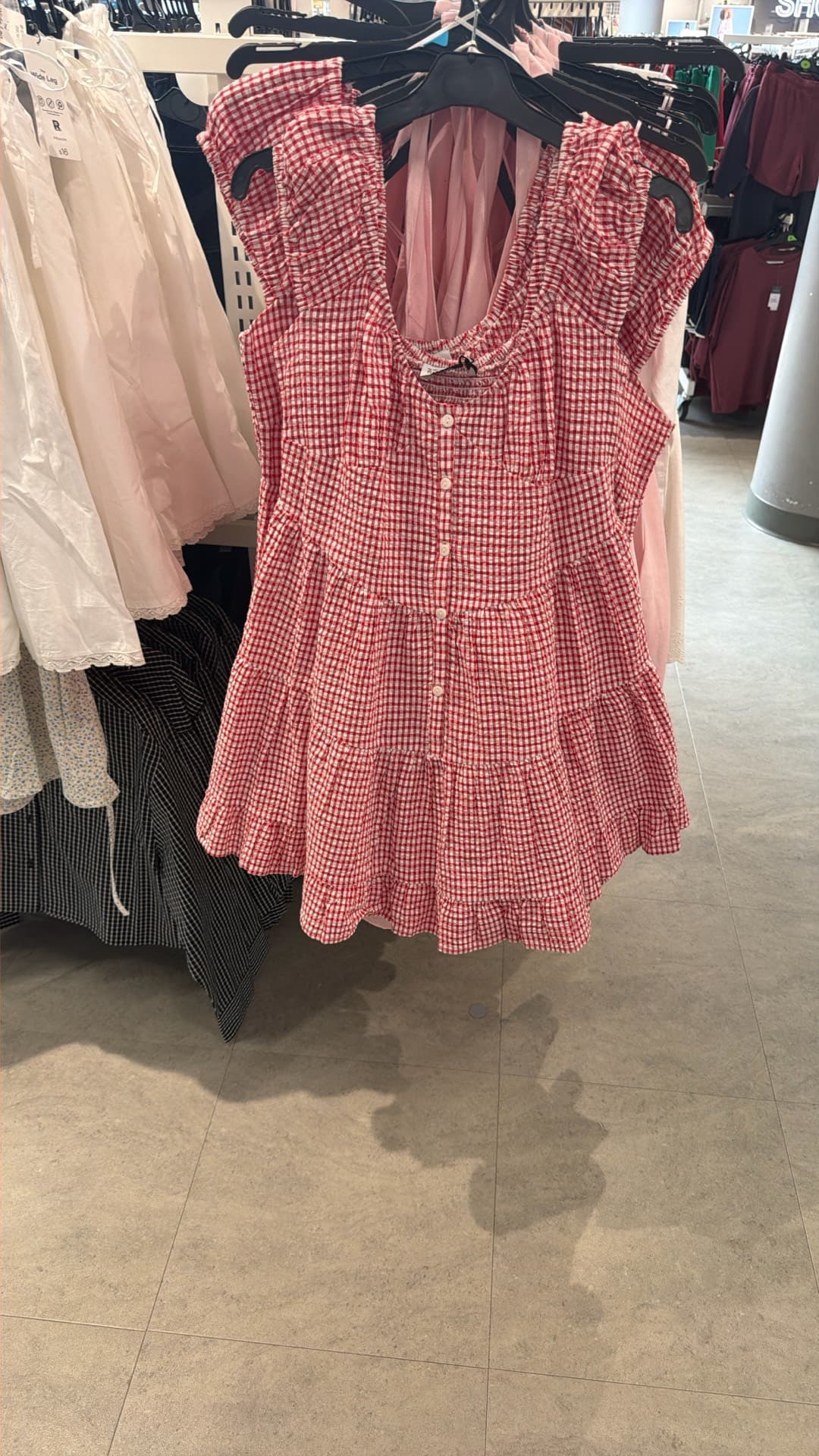 Red Gingham Summer Dress