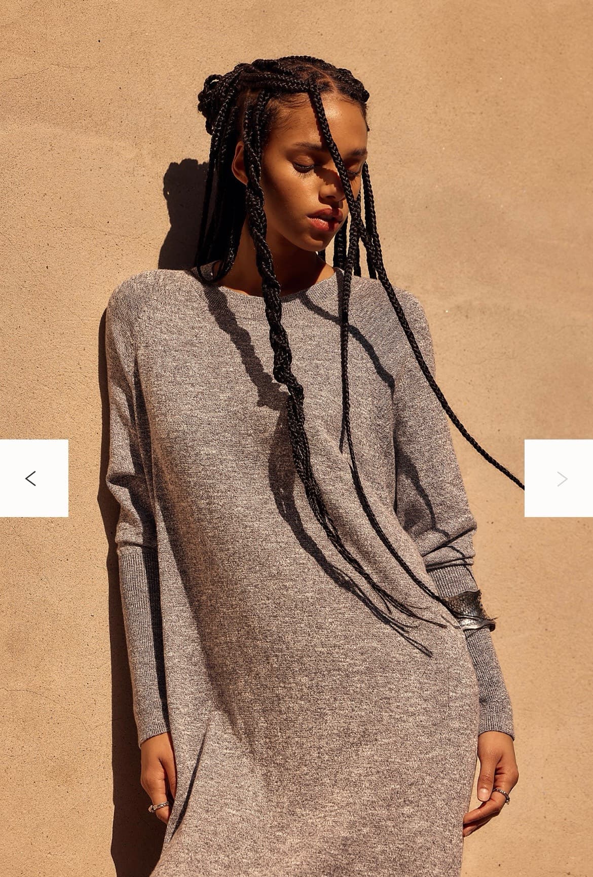 Chic Grey Sweater Dress