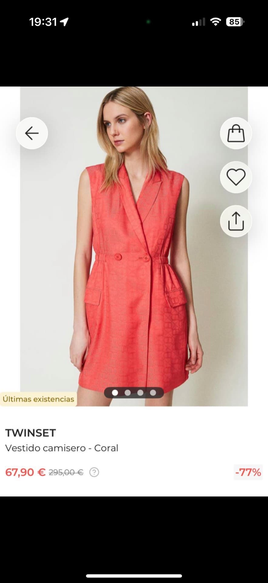 Stylish Coral Dress