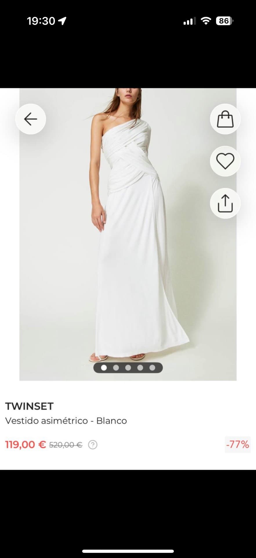 Asymmetric White Dress