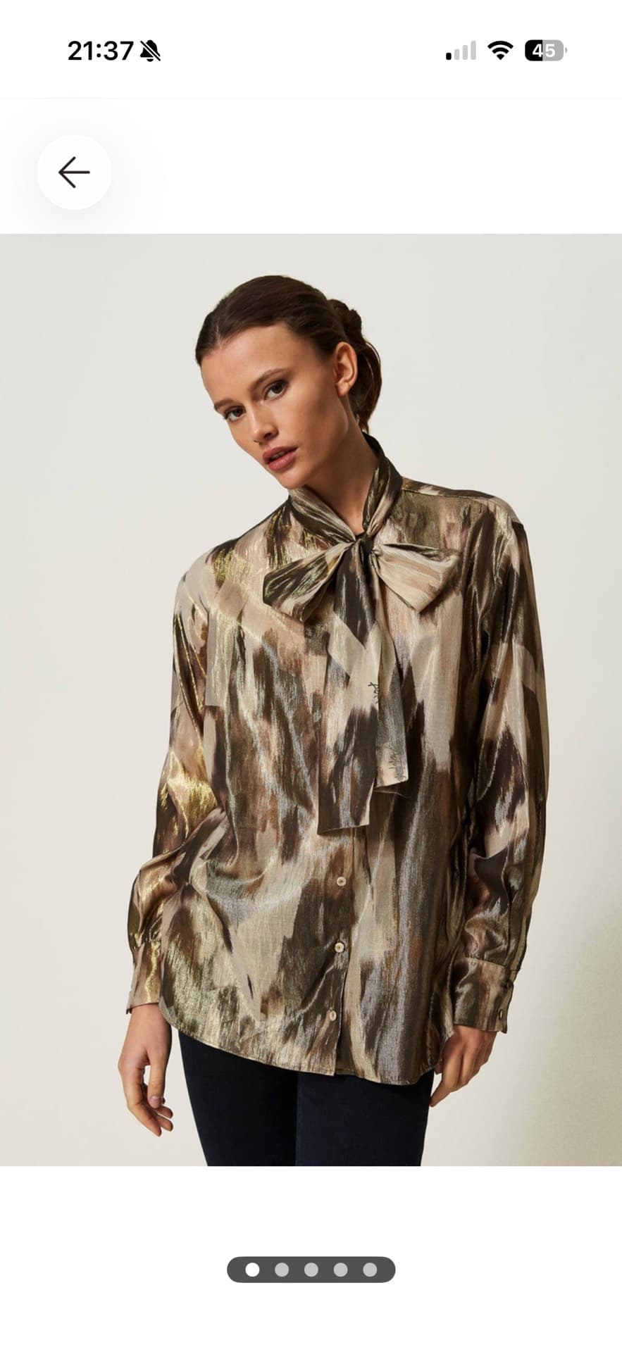 Trendy Metallic Blouse