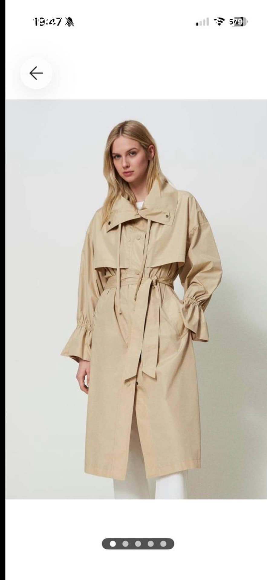 Trendy Beige Raincoat