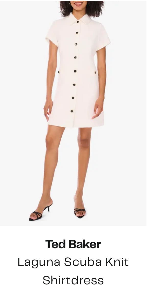 Ted Baker Laguna Scuba Shirt Dress