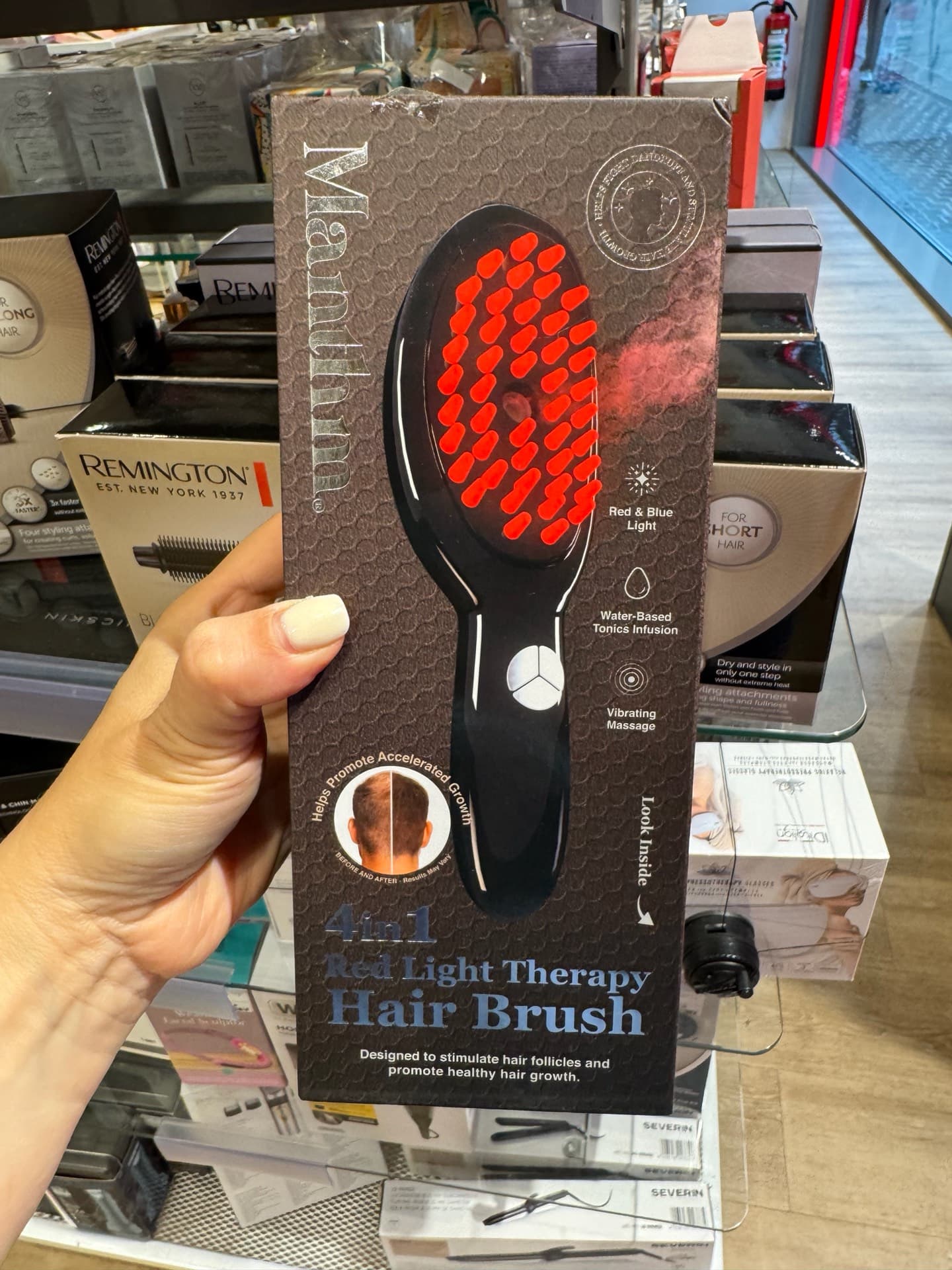 4-in-1 Red Light Therapy Hair Brush