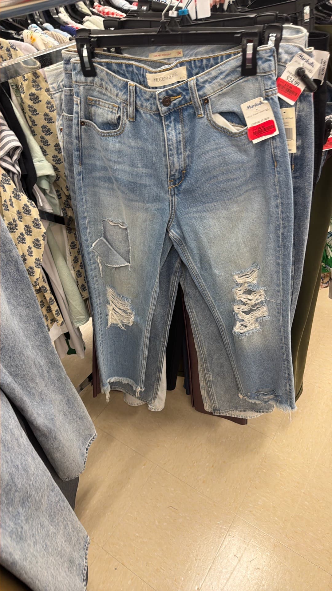 Trendy Distressed Denim Jeans