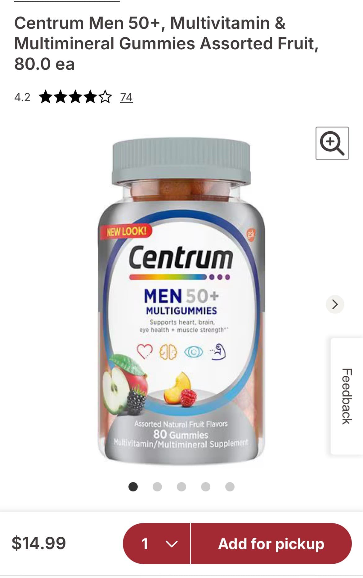Centrum Men 50+ Multivitamin Gummies