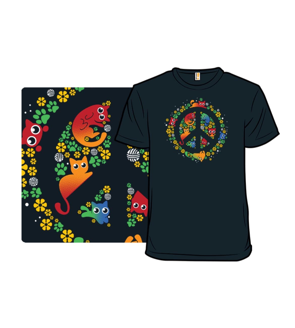 Colorful Cat T-Shirt