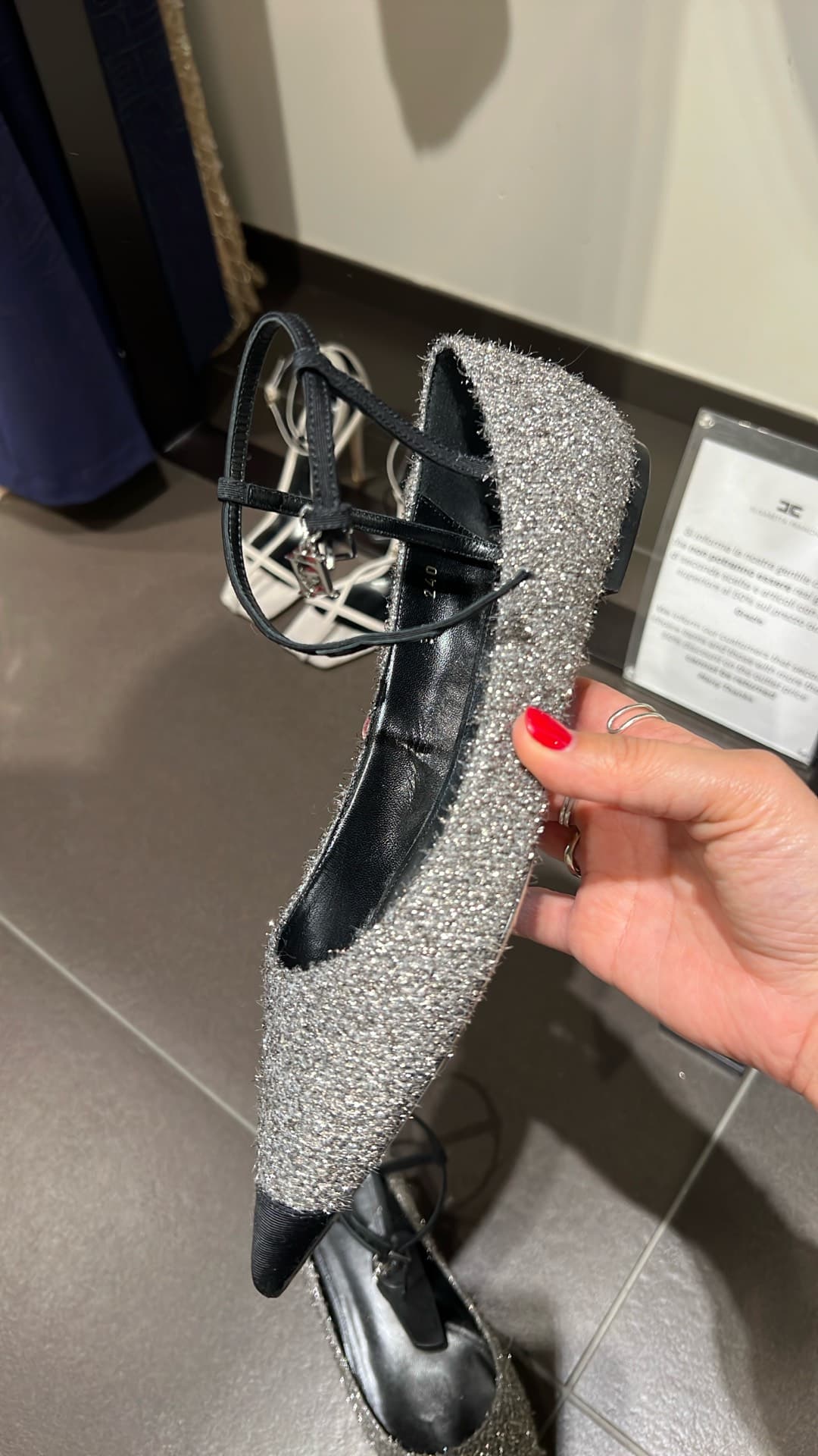 Sparkling Silver Flats
