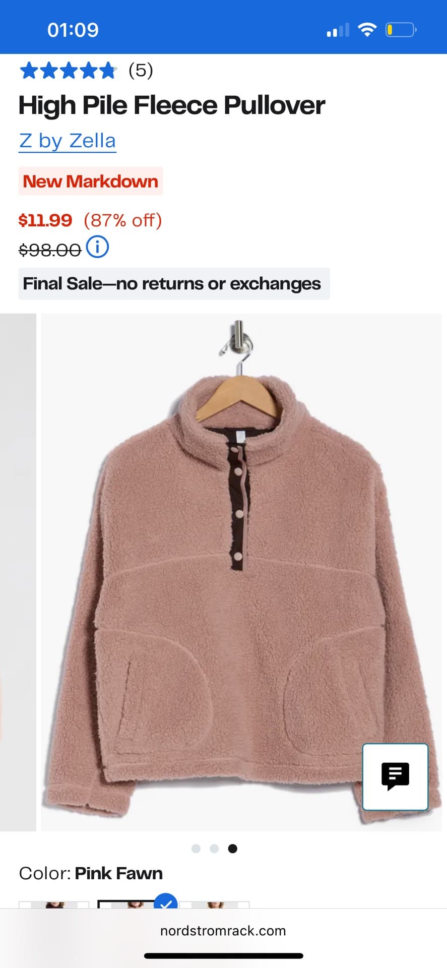 Cozy High Pile Fleece Pullover