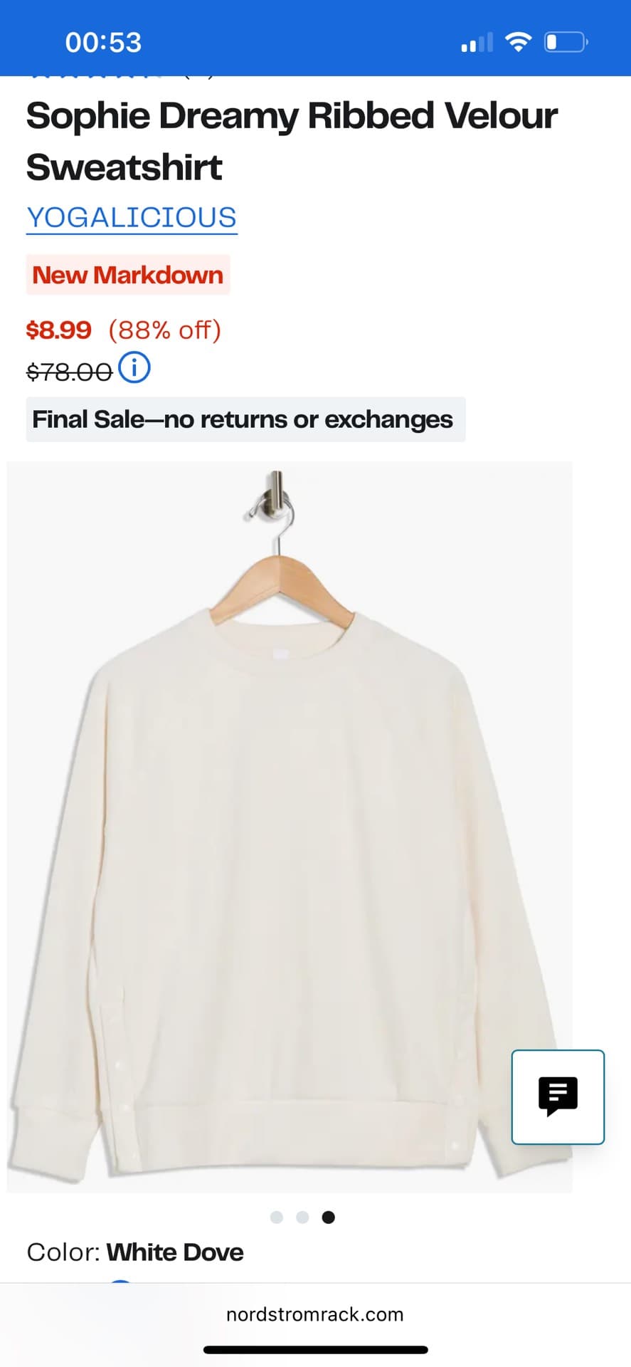 Sophie Dreamy Velour Sweatshirt