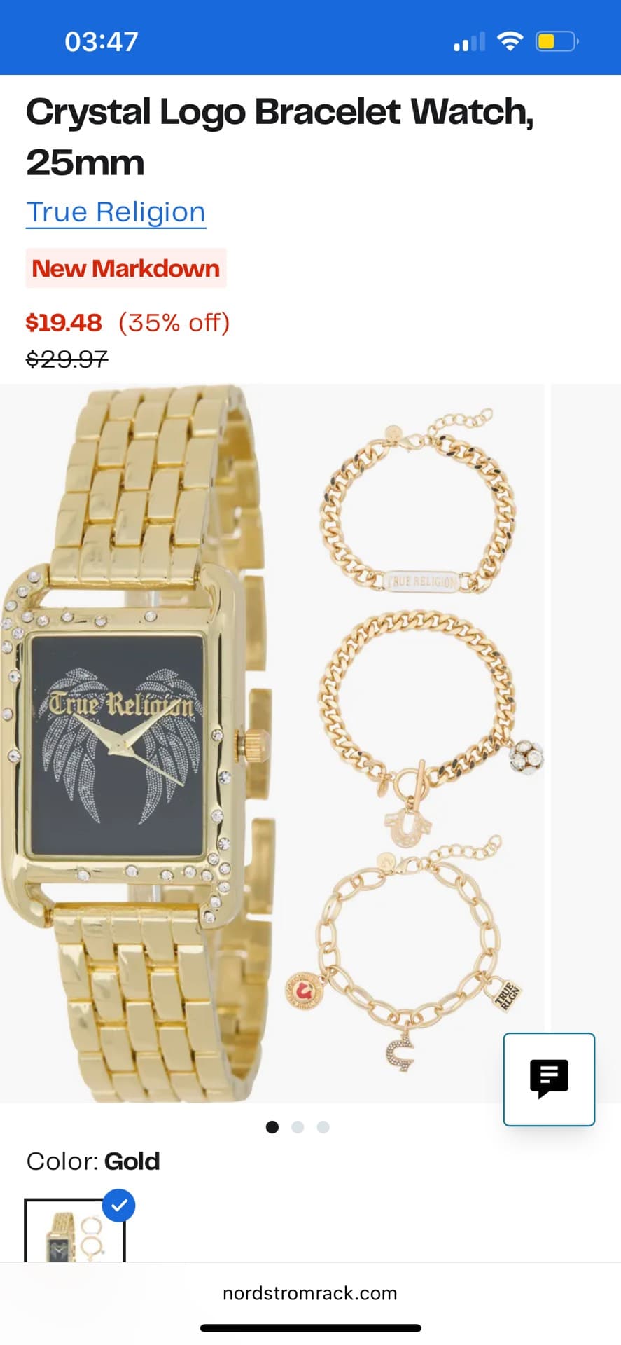 True Religion Crystal Logo Watch