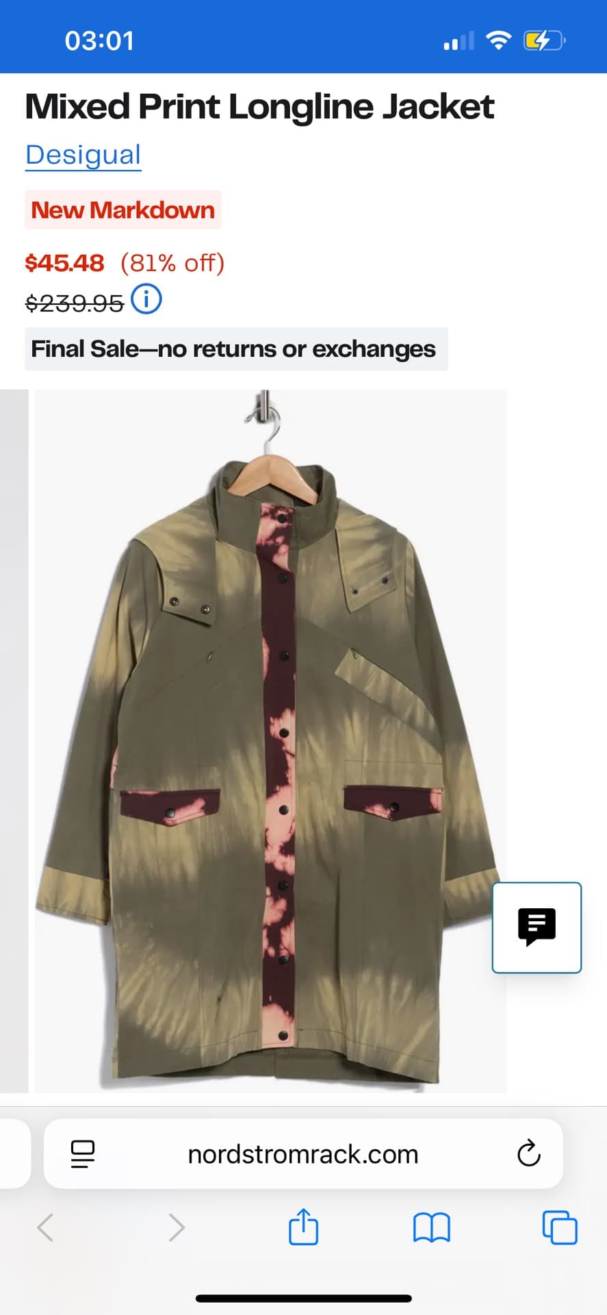 Trendy Mixed Print Longline Jacket