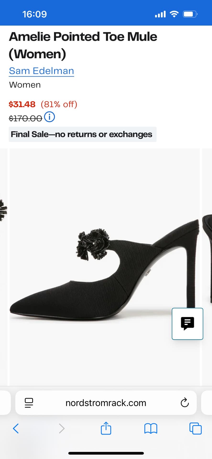 Amelie Pointed Toe Mules