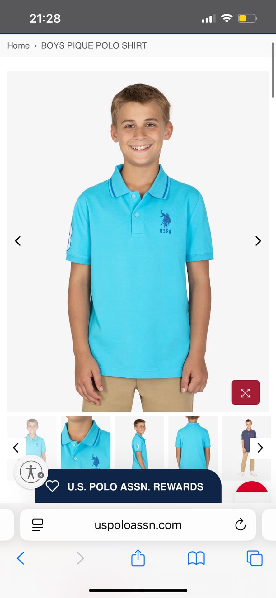 Boys' Pique Polo Shirt