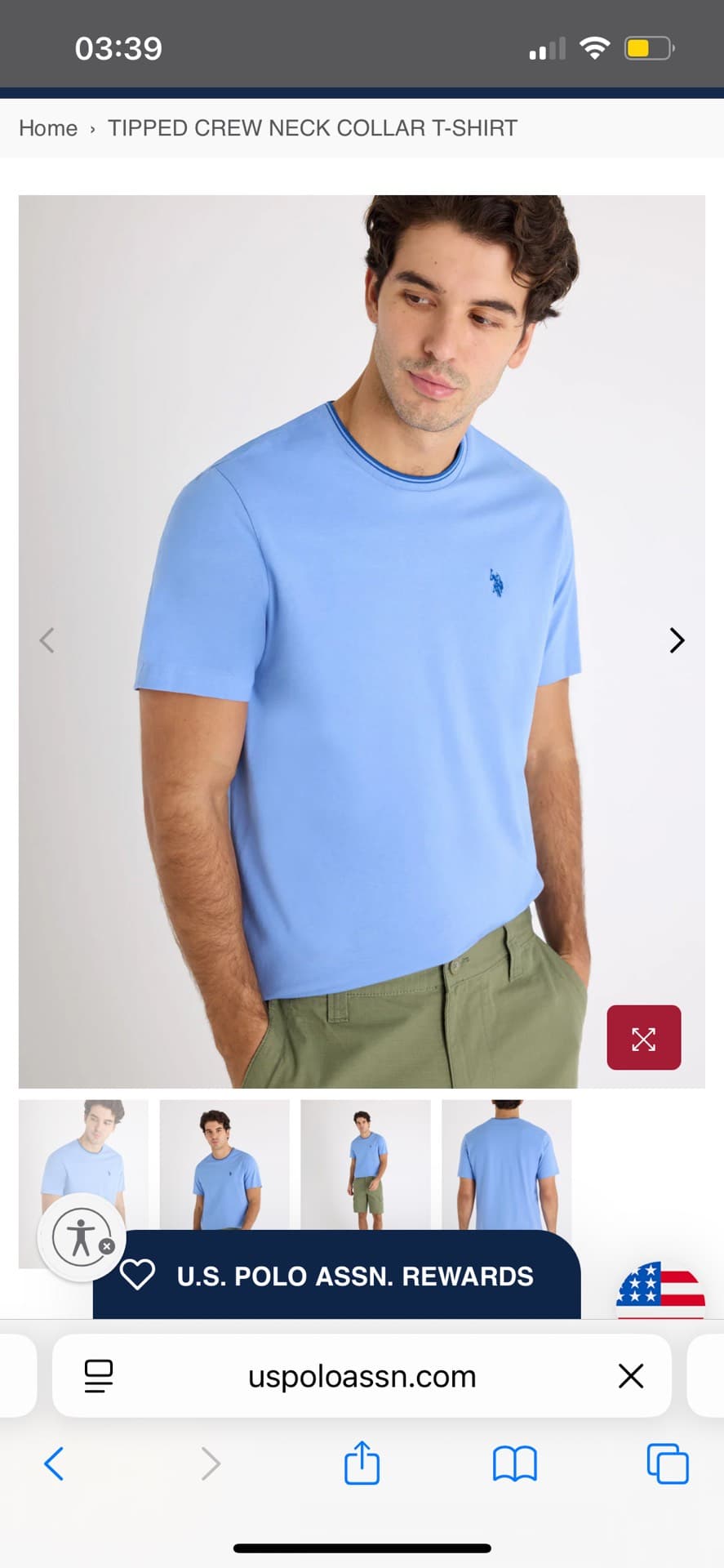 U.S. Polo Assn. Tipped Crew Neck T-Shirt