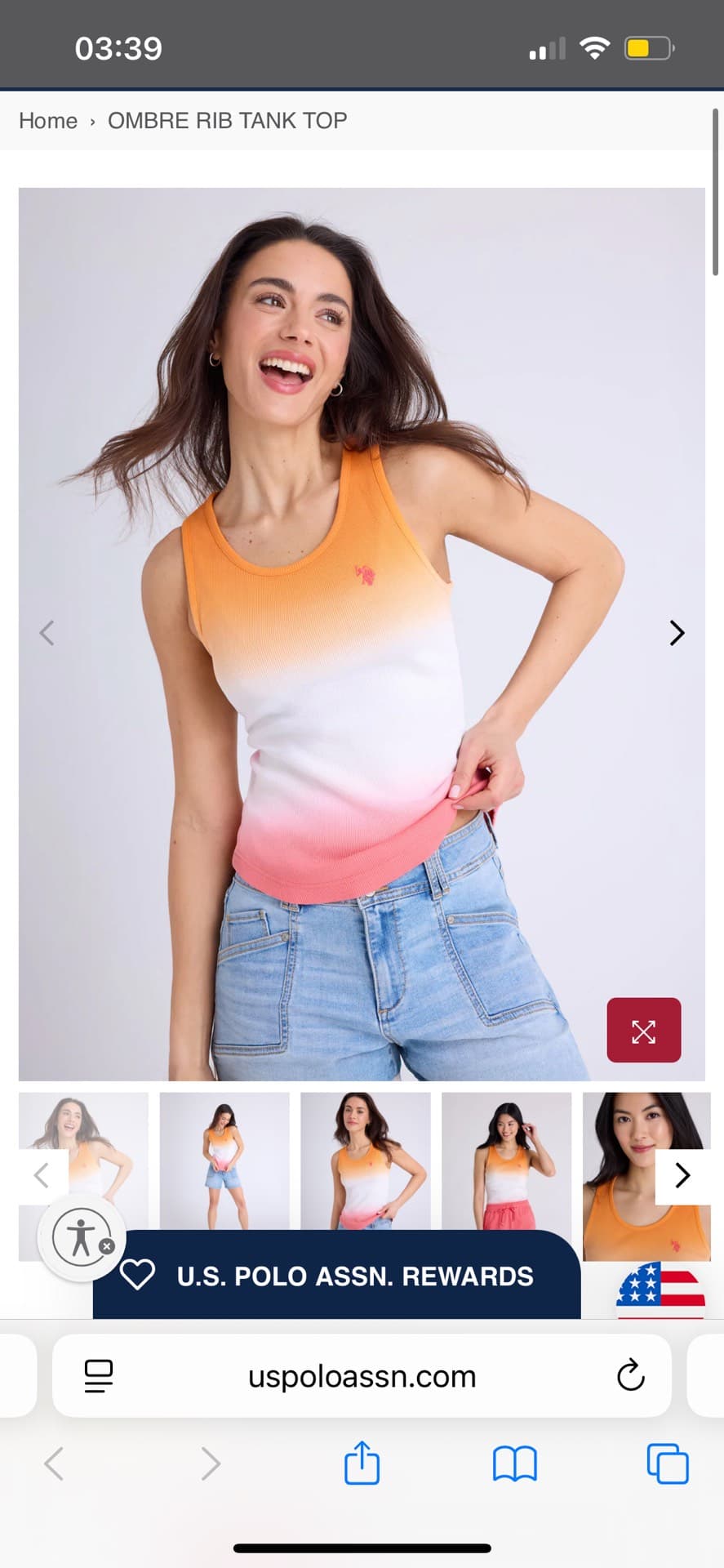 Ombre Rib Tank Top