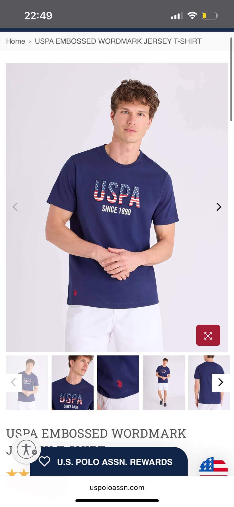 USPA Embossed Jersey T-Shirt
