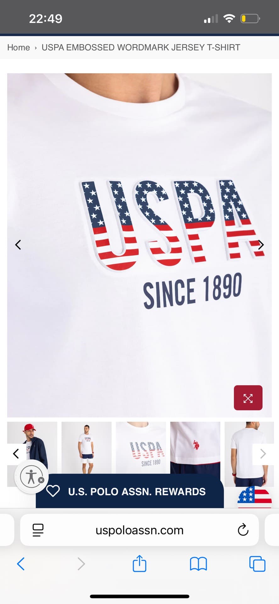 USPA Embossed Wordmark T-Shirt