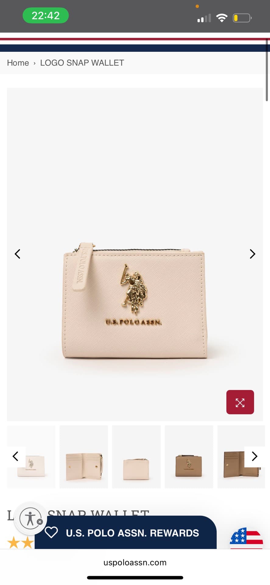 U.S. Polo Assn. Logo Snap Wallet