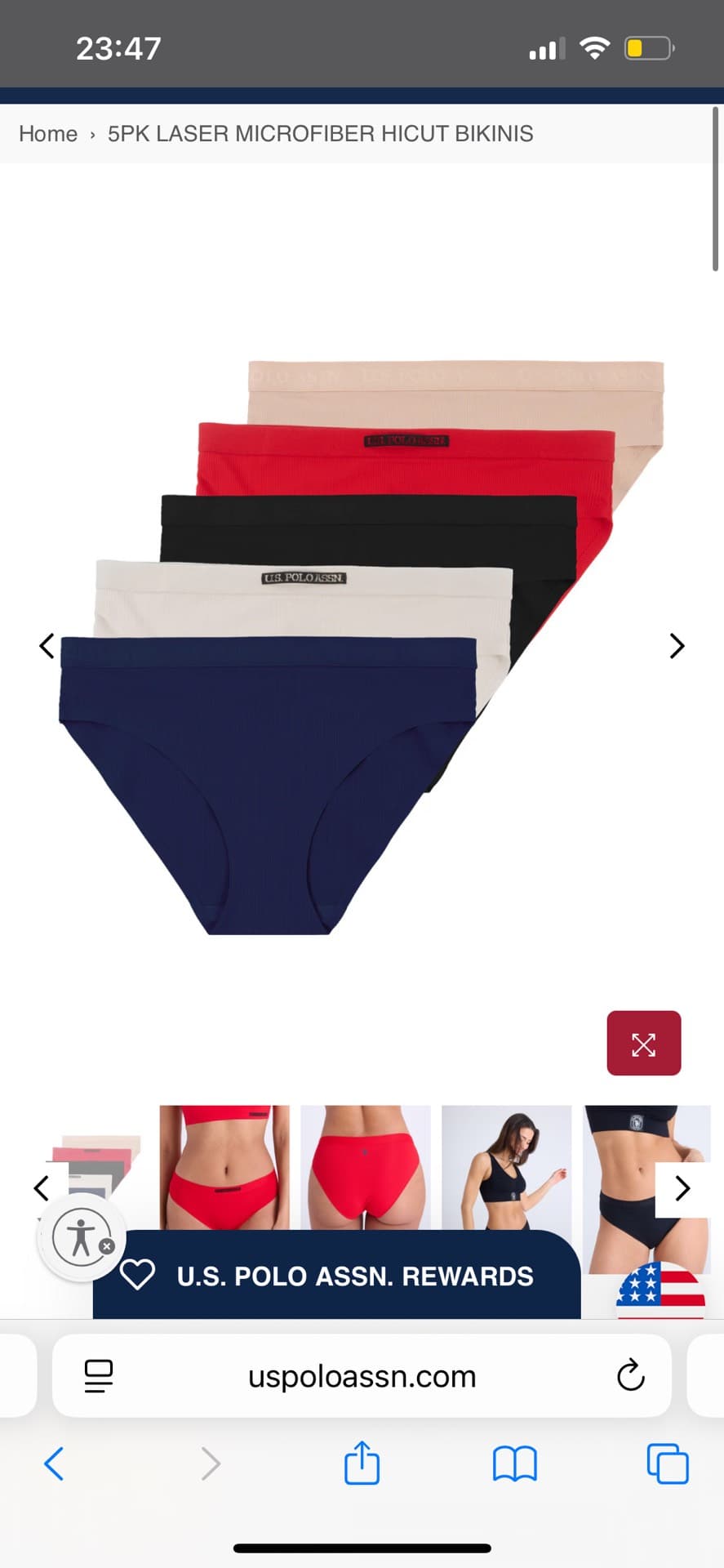 US Polo Assn. Microfiber Bikinis