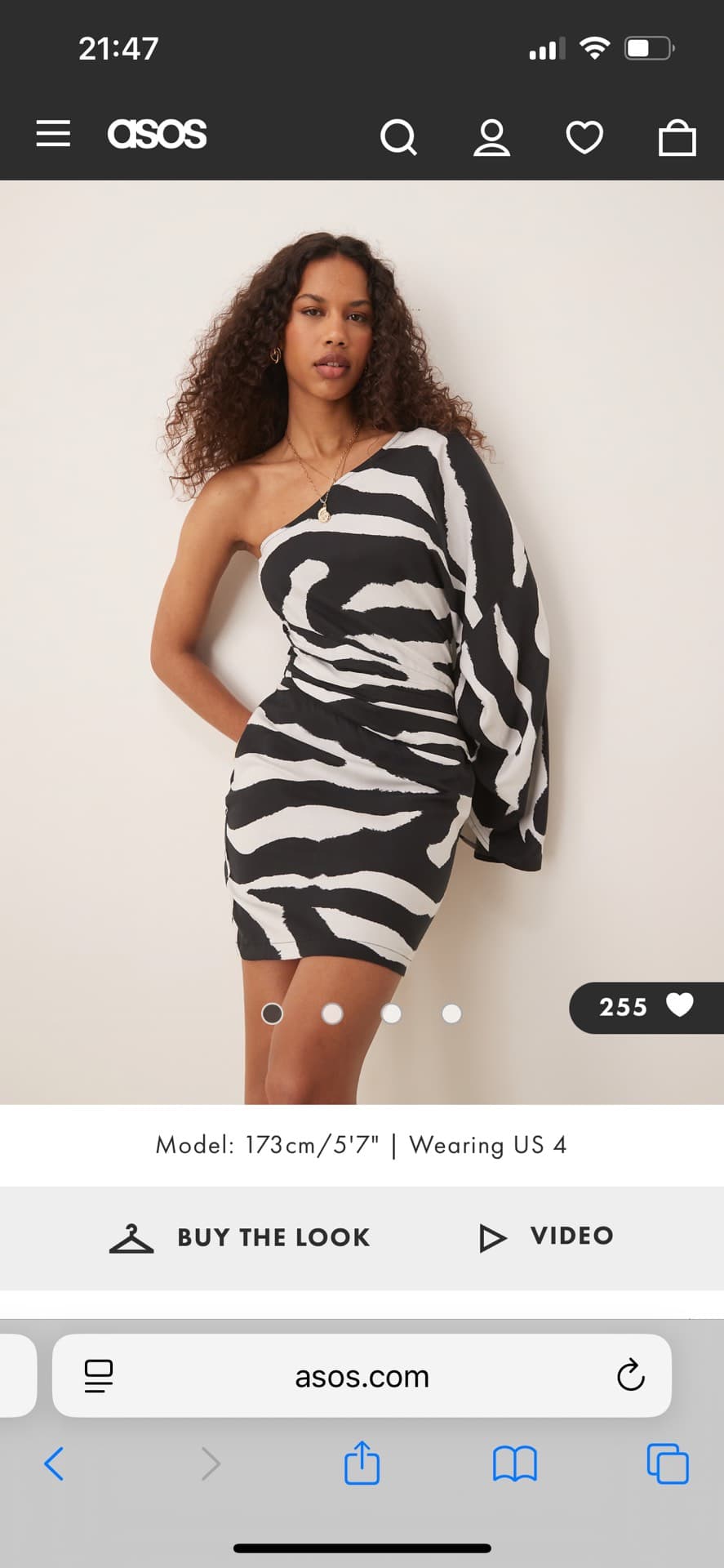 Zebra Print Mini Dress
