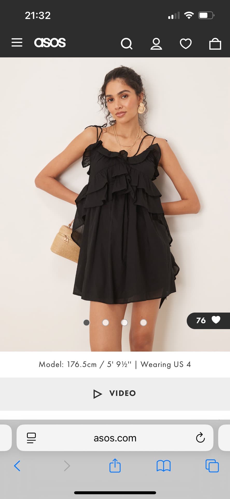 Trendy Black Ruffle Dress