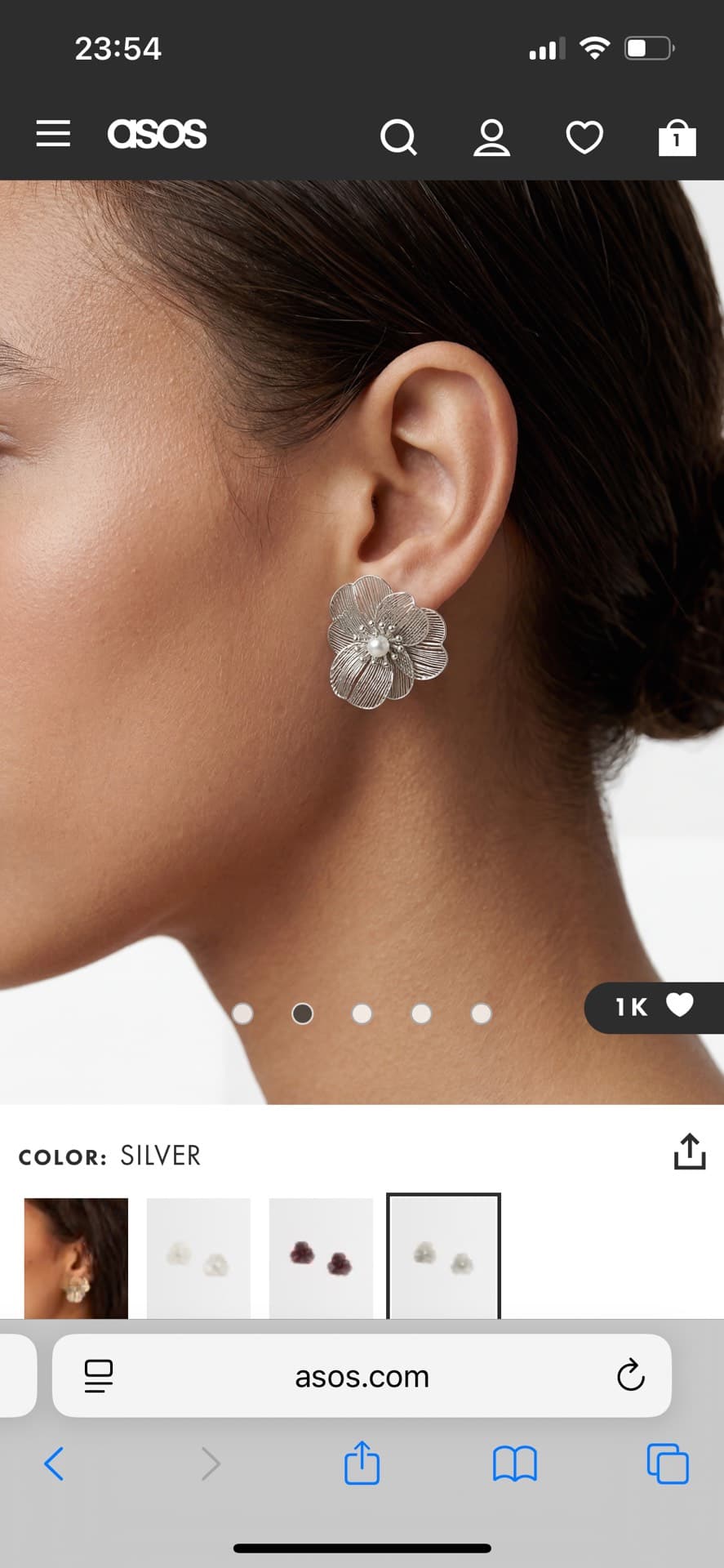 Floral Silver Earrings